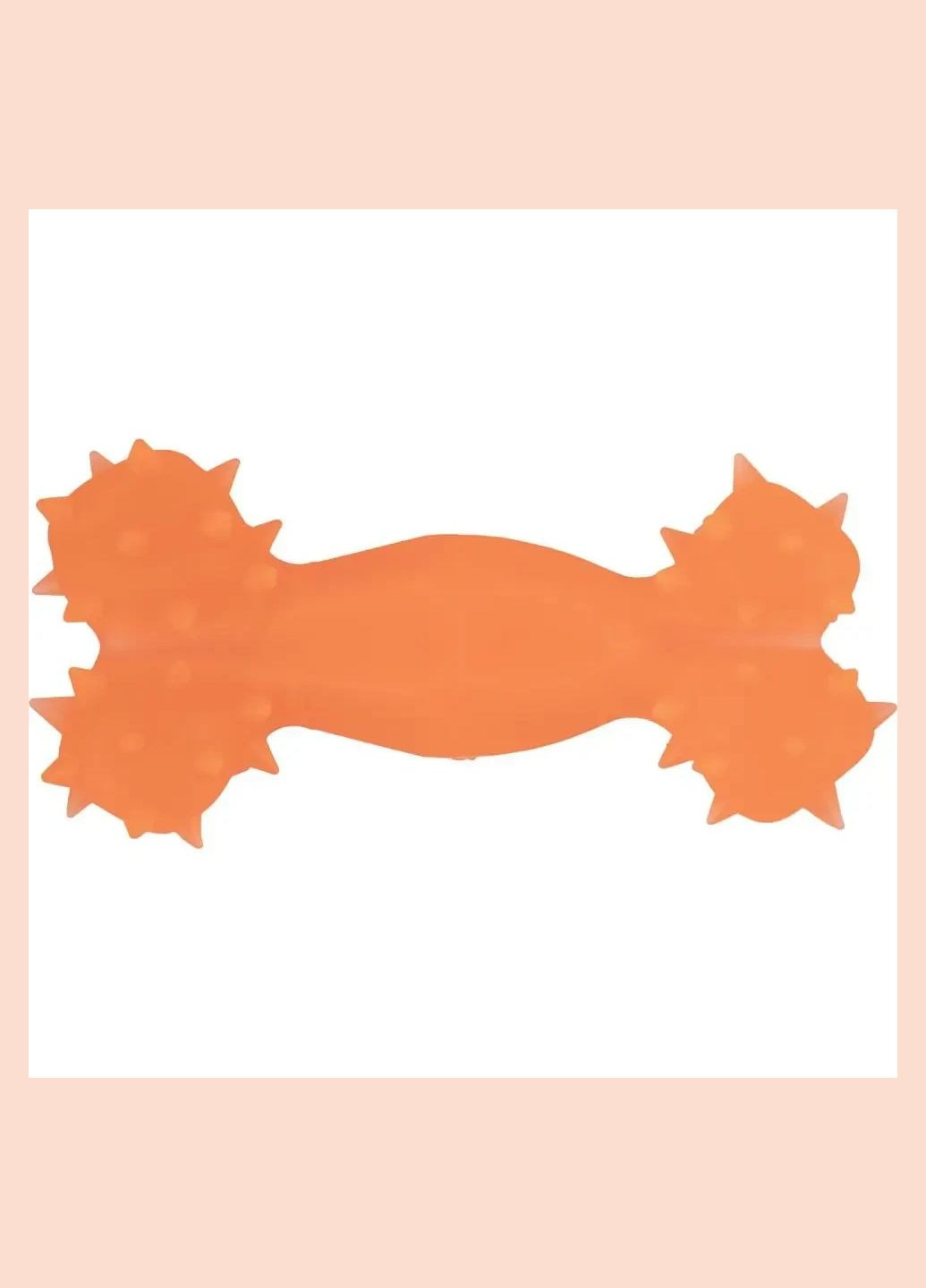 Игрушка AGILITY для собак кость каучук с шипами и отверстием, 15 см, оранжевая PI0052 Agilite (292569191)