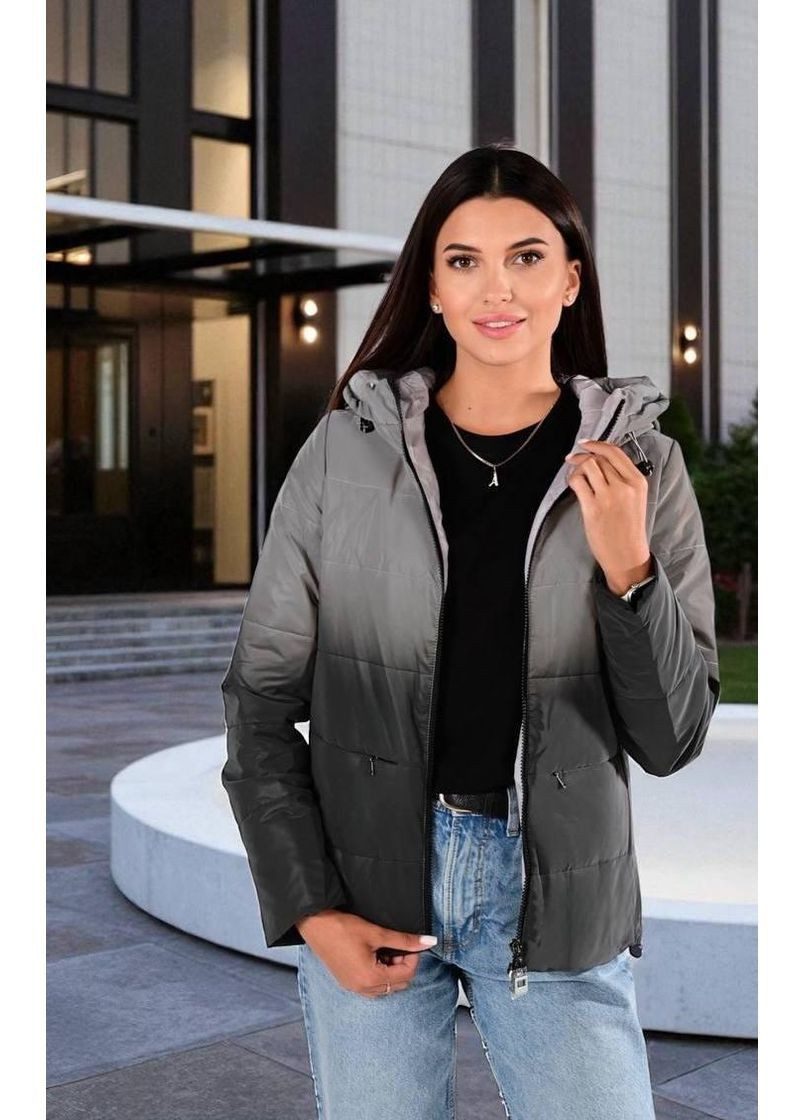 Сіра демісезонна куртка жіноча демісезонна сіра куртка-піджак No Brand Жіноча демісезонна куртка