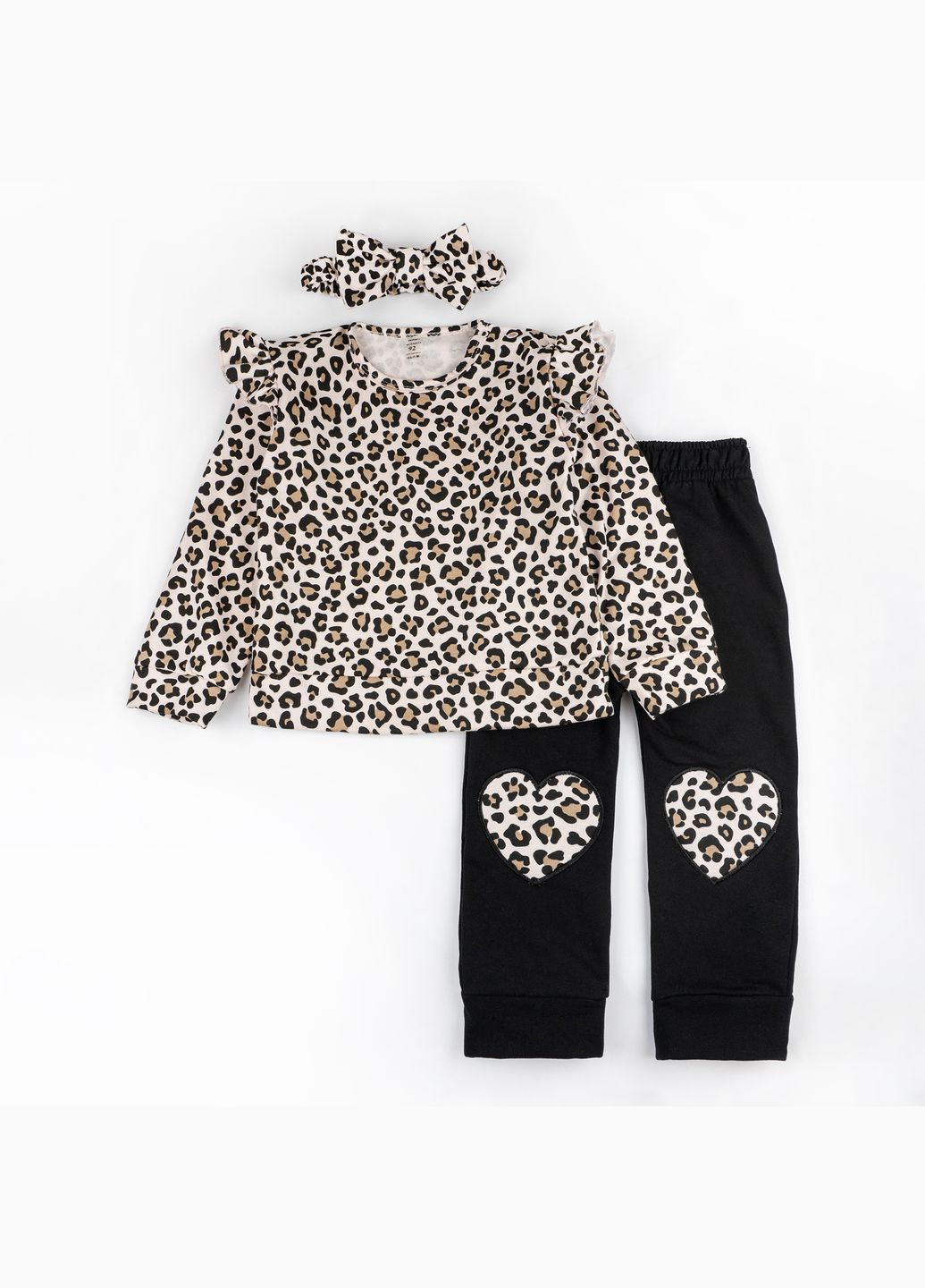 Костюм Dexter`s для девочек леопардовый кофта с штанами и повязкой leo cute heart dexter's (300625509)