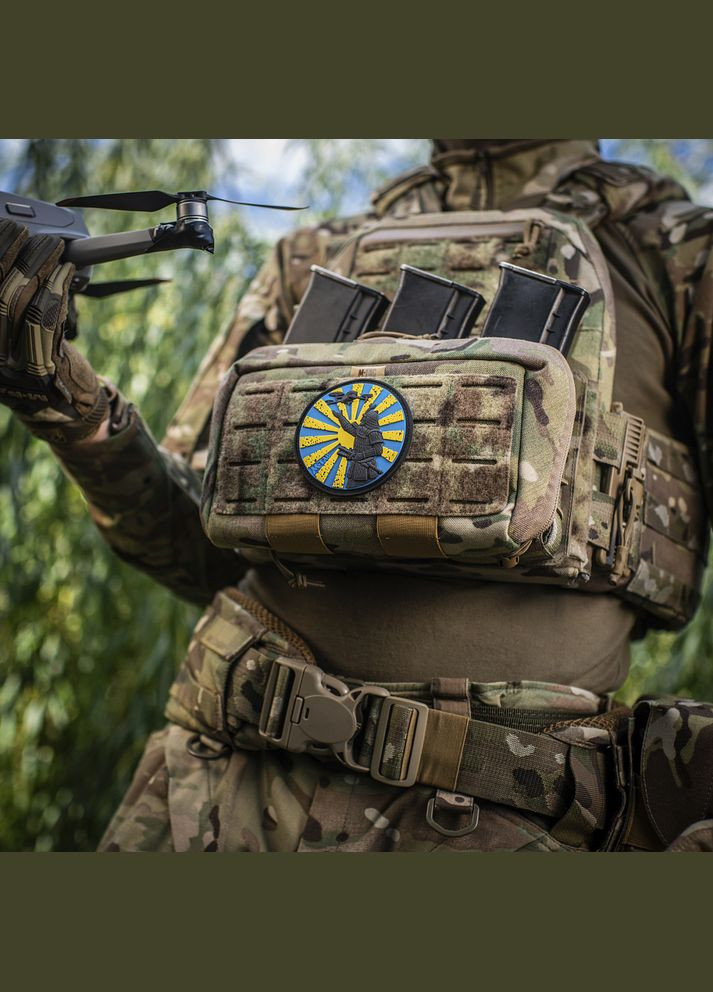 Нашивка Шлях Самурая PVC синьо-жовтий M-TAC (315047664)