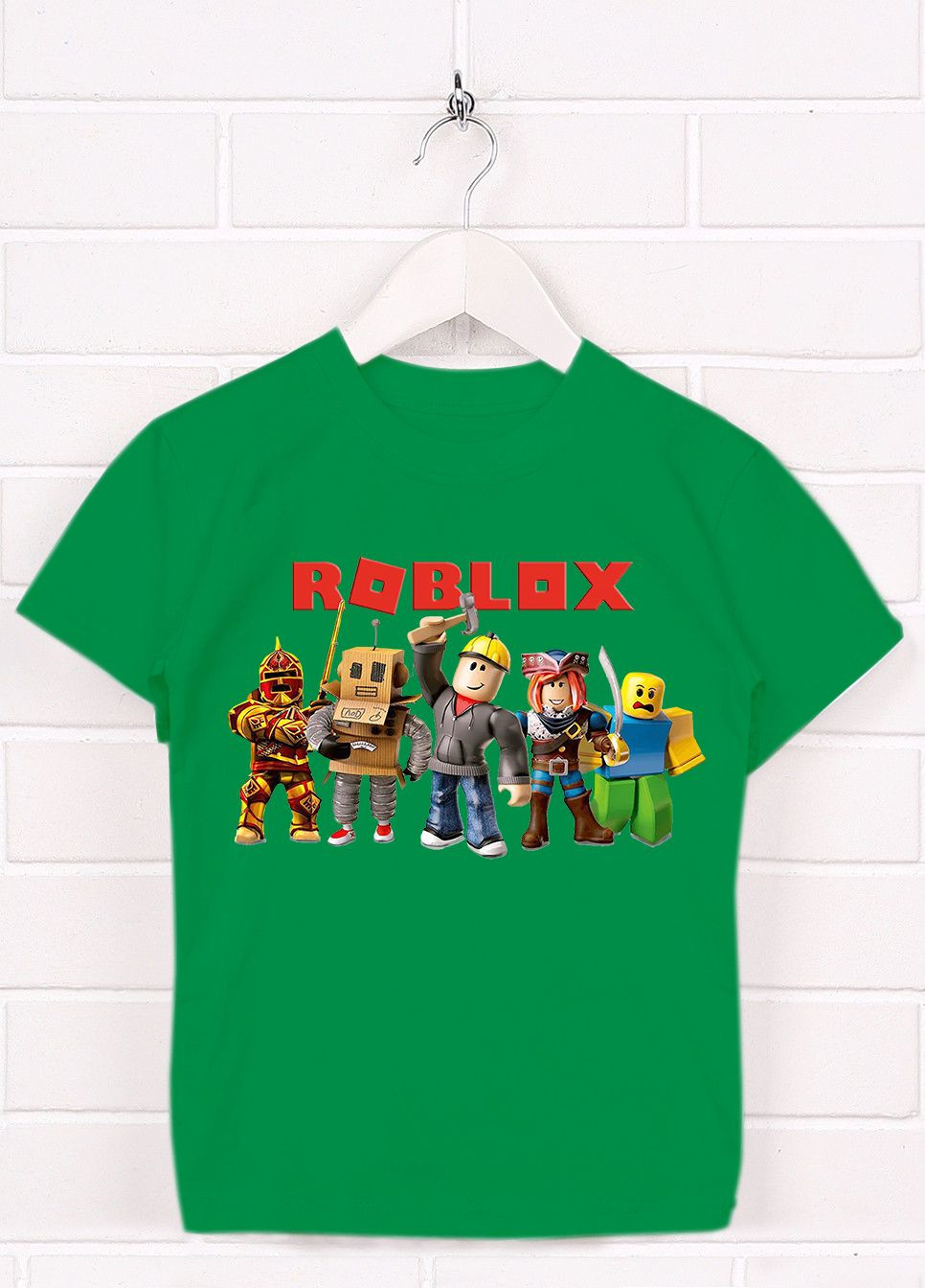 Зеленая детская футболка зеленая роблокс Malta