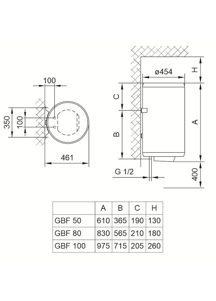 Водонагреватель (7087285) накопительный Tiki GBF 50 UA