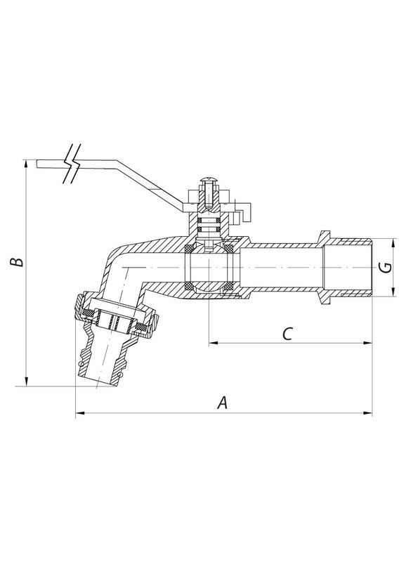 Кран пивной 1/2" (WP0063) СК (315702422)