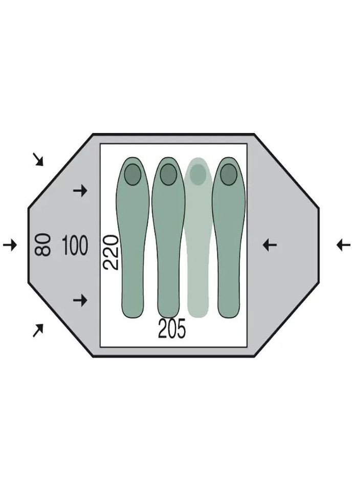 Намет Tornado 3 Dural Зелений Pinguin (316532840)