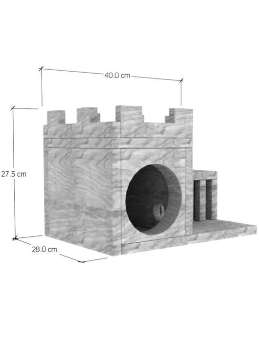 Домик для шиншиллы из дерева Лимерин карри (ДДШ-005103) No Brand (328605482)