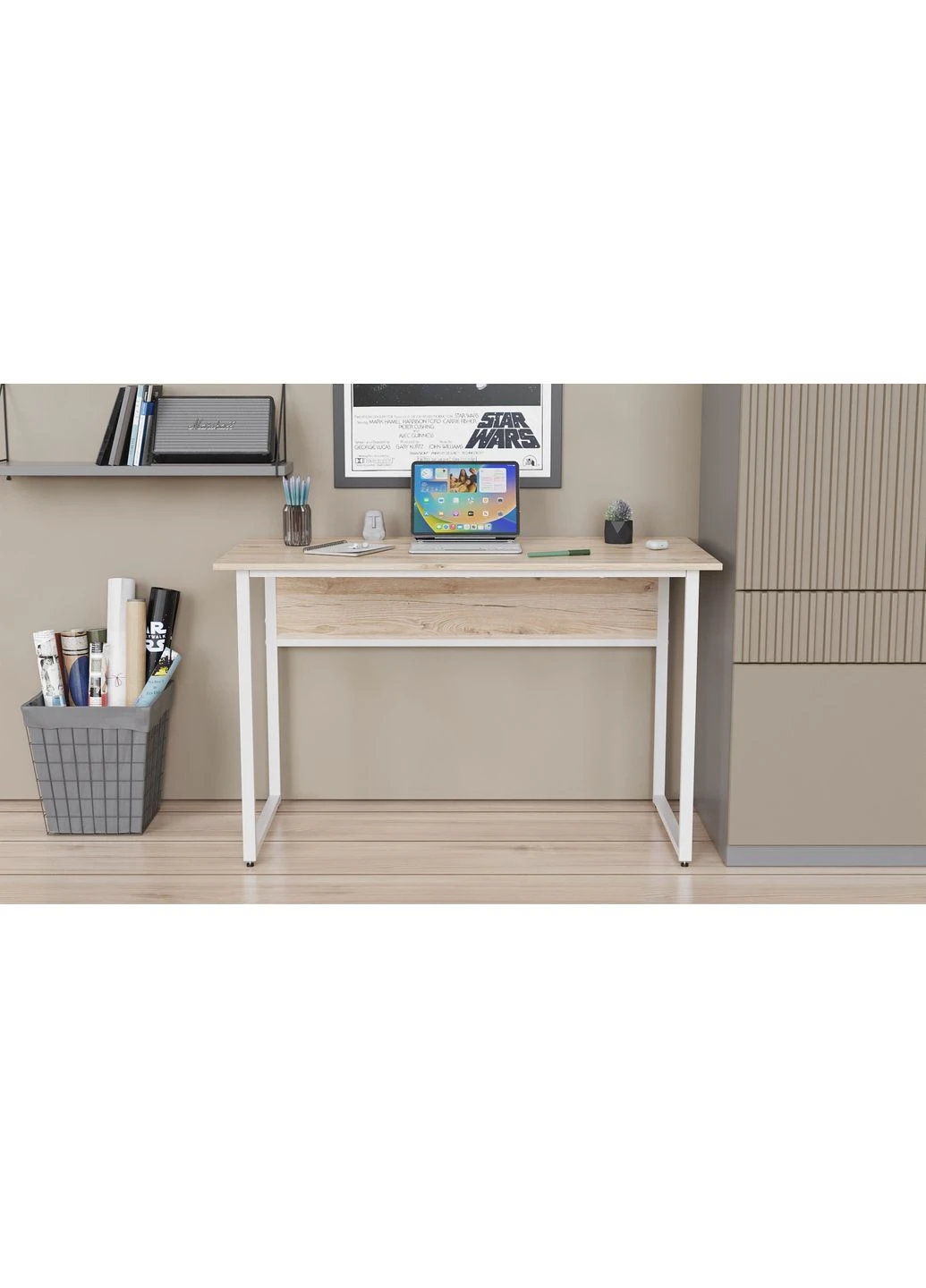Компьютерный стол Коди 75x120x60 белый ДСП Дуб Артизан 16мм (FRD-101194) Ferrum-decor (353499316)