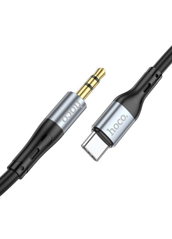Кабель UPA22 3.5mm to Type-C silicone digital audio conversion 1 метр черный Hoco (279826920)