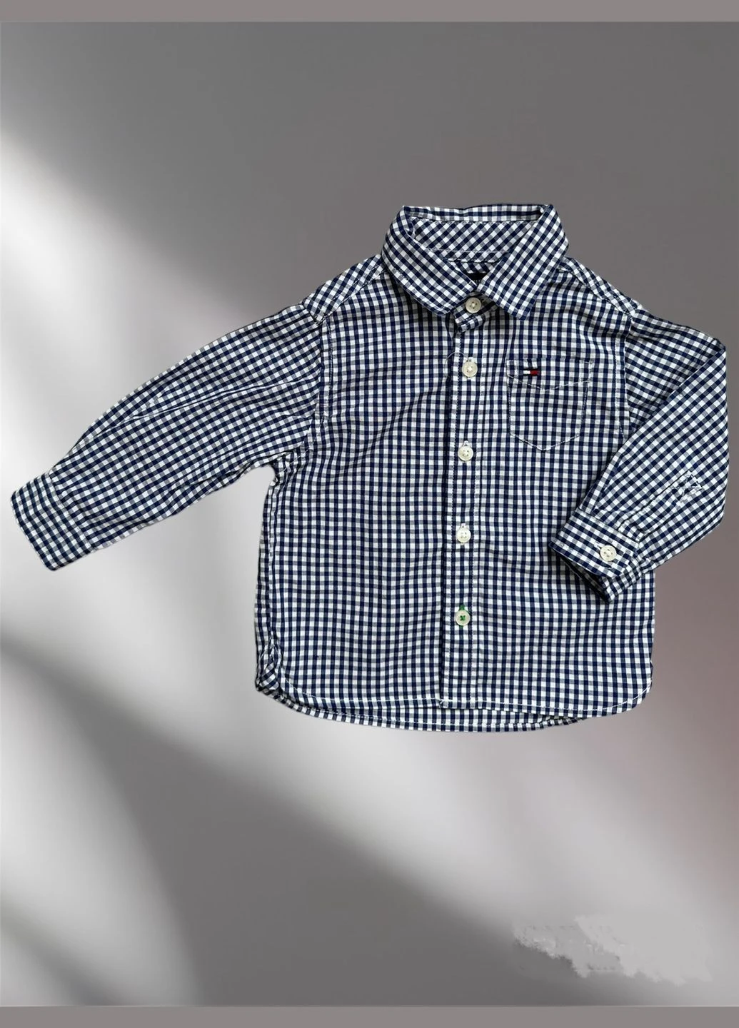 Синяя рубашка в полоску Tommy Hilfiger