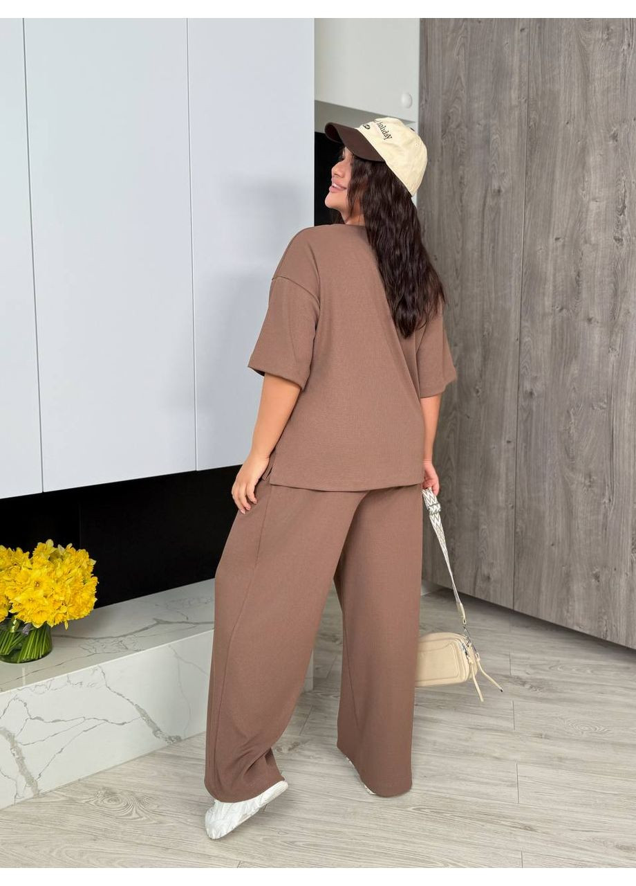 Костюм "AMORE" из вафельного трикотажа (48-50, 52-54, 56-58) (размерная сетка в описании) GD/GL Модний простір (364966450)