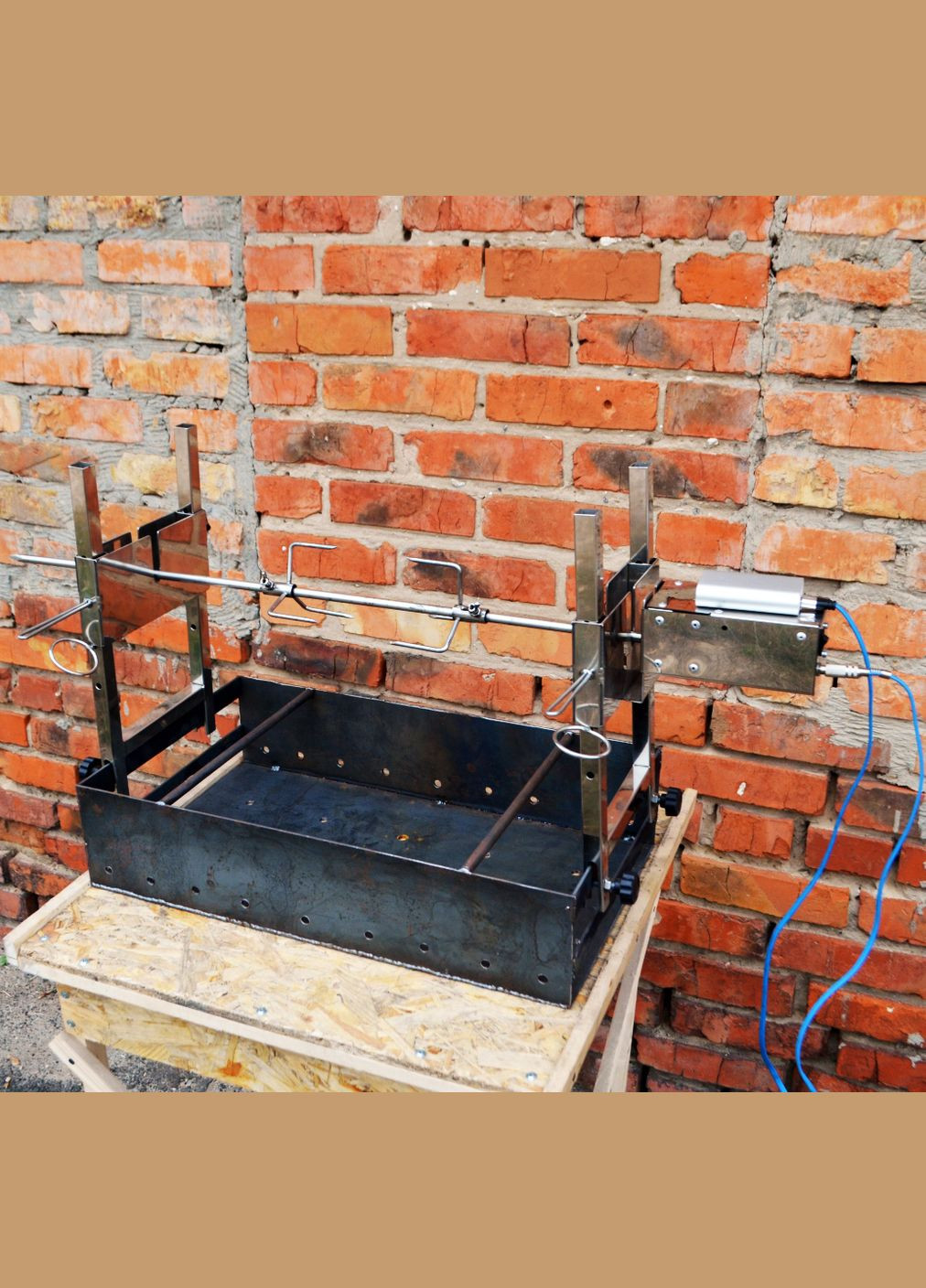 Вертел электрический на мангал (мотор 12В) Троян (346532837)