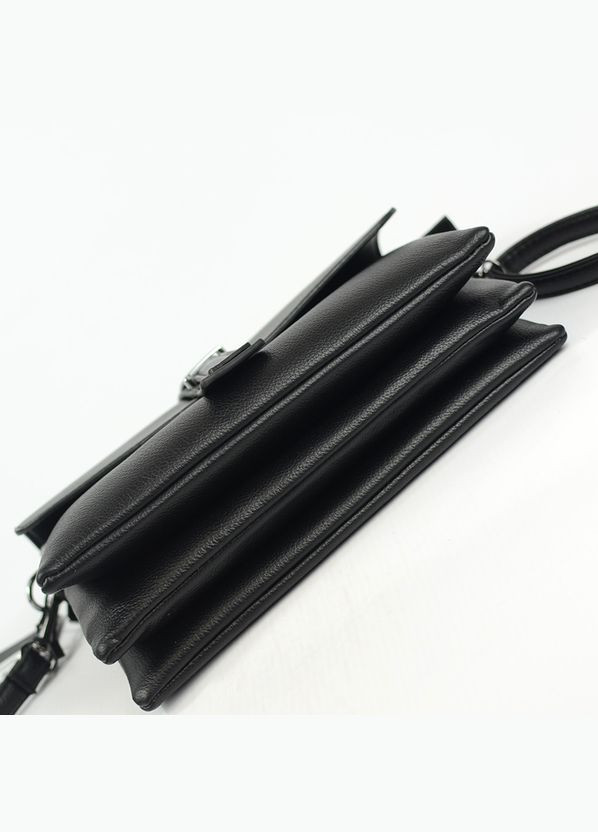 Черная женская маленькая сумка клатч кросс боди через плечо на пять отделений No Brand (290187045)