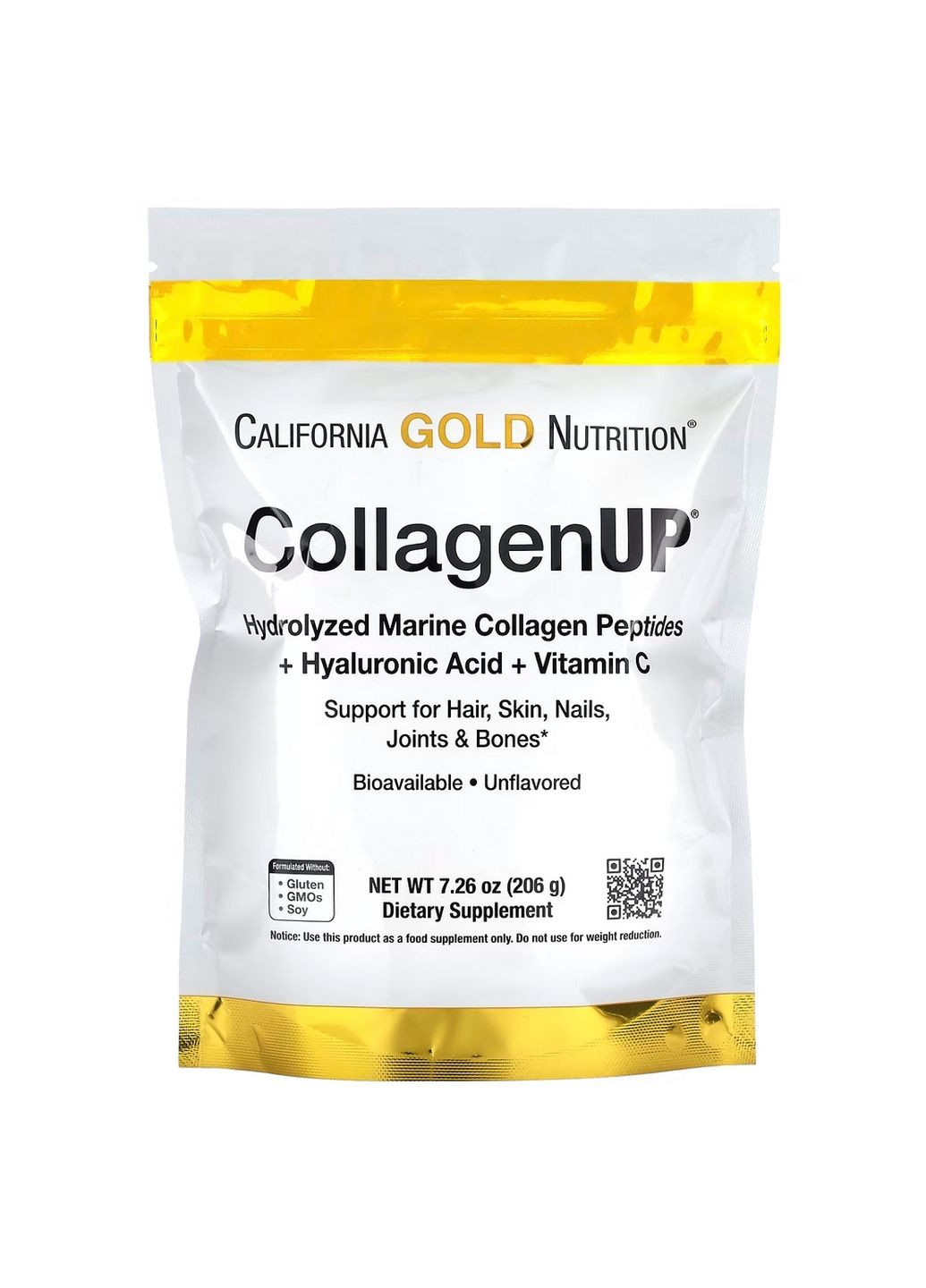 Препарат для суглобів та зв'язок CollagenUP, 206 грам California Gold Nutrition (293419006)
