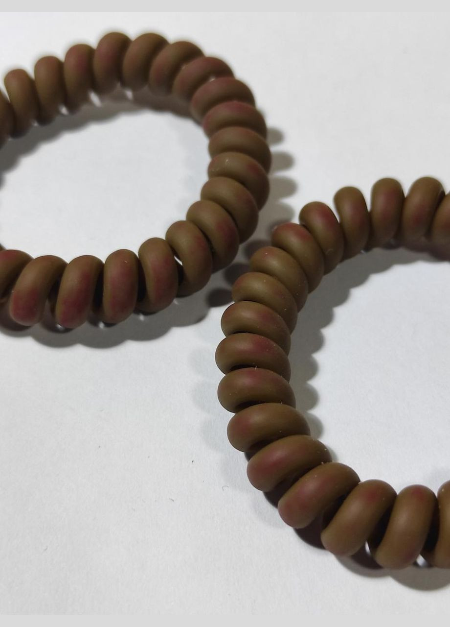 УЦИНКА! Резинка Спираль толстая матовая коричневая 5,5 см No Brand (330769087)