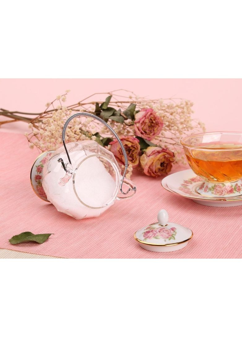Цукорниця з ложкою ROSE Fusion ТМ Taiwan 265 мл Yama Glass (391727368)