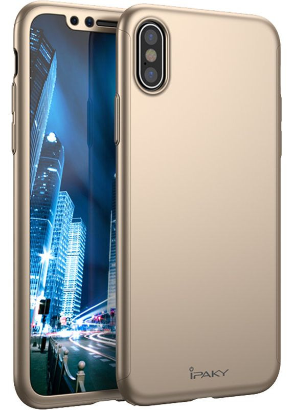 Чехолнакладка 360 PC Full Protection case iPhone X Gold iPaky (301784091)