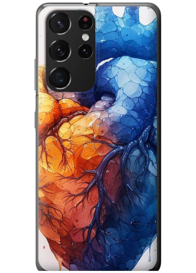 2D пластиковый чехол 'Арт-сердце' для Samsung Galaxy S21 Ultra (5G) Endorphone Samsung Galaxy S21 Ultra (5G) (285109039)