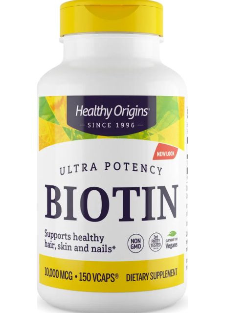 Біотин Biotin 10,000 мкг 150 капс Healthy Origins (361081101)