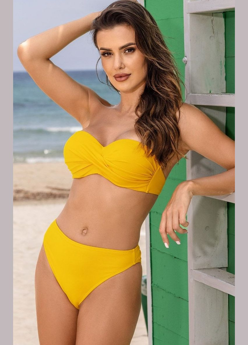 Желтый демисезонный купальник раздельный (бюстгальтер,трусики) Etna