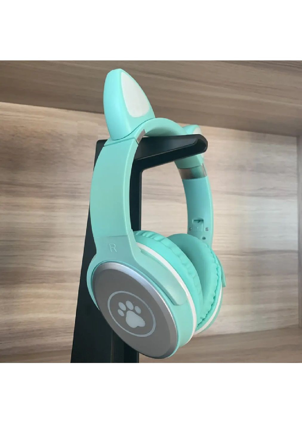 Беспроводные складные аккумуляторные Bluetooth наушники с кошачьими ушками микрофоном (478397-Prob) Зеленые Unbranded (304936800)