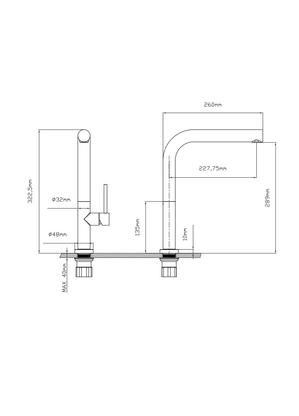 Змішувач для кухні Zdenek QTZDN9032103FC Brushed Nickel PVD Qtap 9032103FC (323485627)