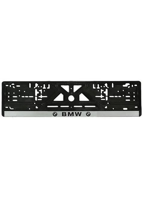 Рамка номера BMW "книжка" із сірою смугою No Brand (354762548)