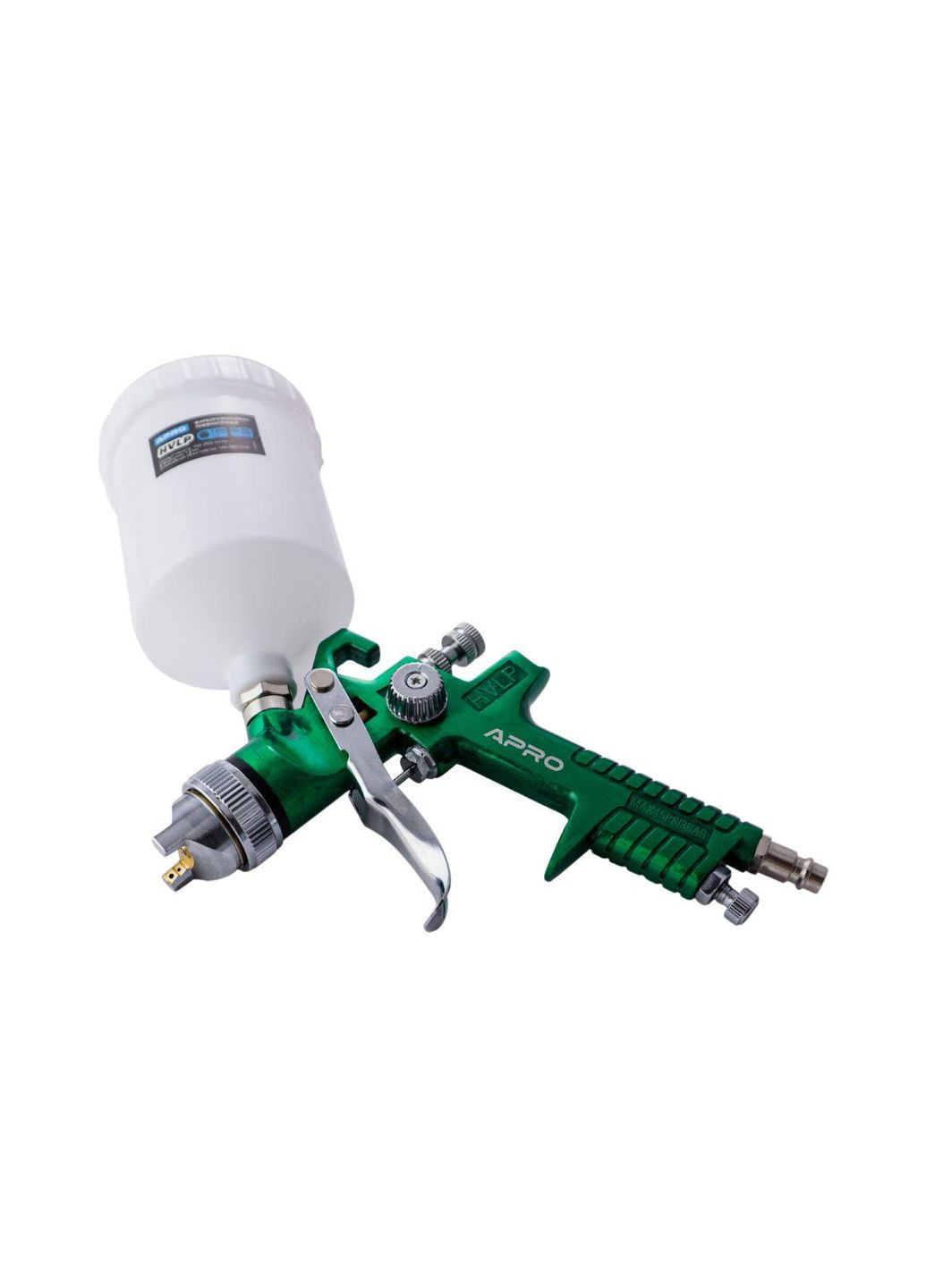 Фарбопульт пневматичний HVLP 600 мл для лакофарбових матеріалів для дерева та металу діаметр 1.3 мм Apro (363045253)
