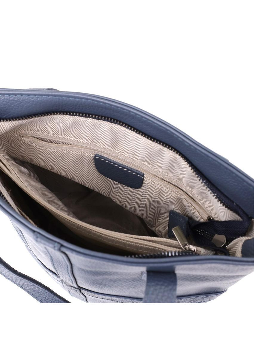 Сумка шоппер жіноча з натуральної шкіри через плече Синій 40699 Vintage (361970404)