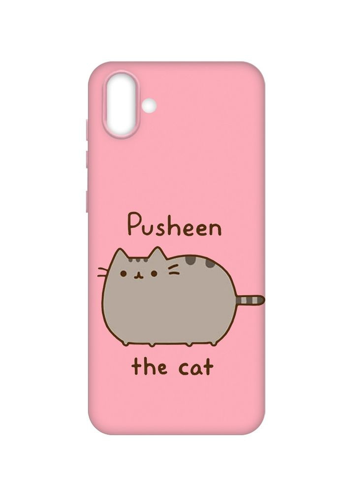 Матовий рожевий чохол на Samsung Galaxy A04 Пушин котик (принт 412) Creative (356121954)