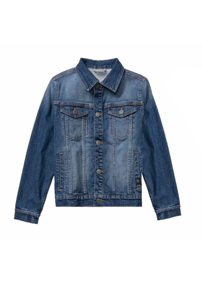Темно-синя демісезонна джинсова куртка оверсайз для хлопчика 423967 темно-синій S.Oliver