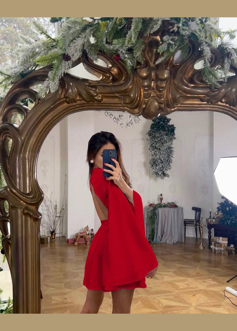 Червона кежуал сукня N.Family однотонна