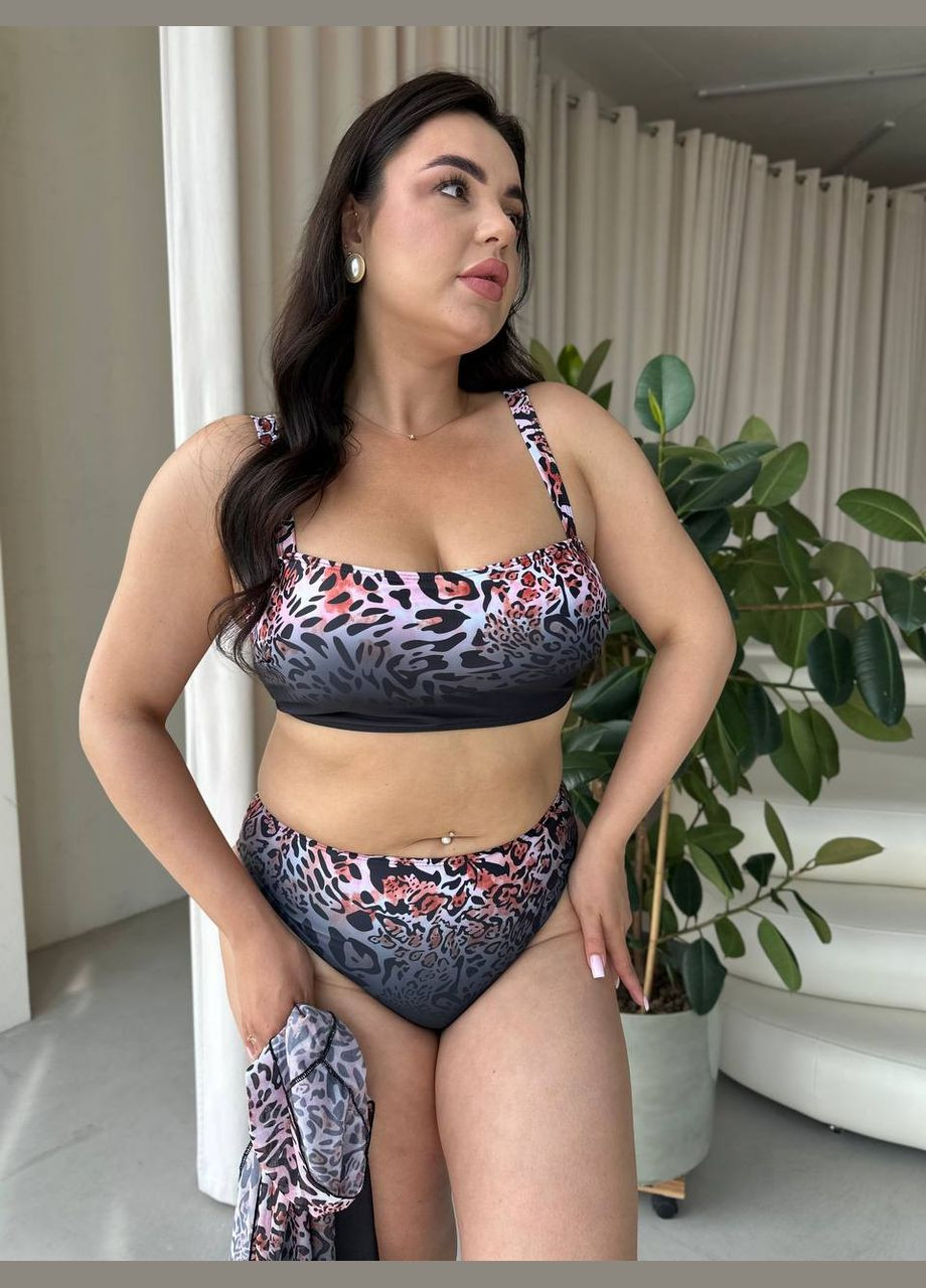 Чорний літній стильний купальник роздільний No Brand