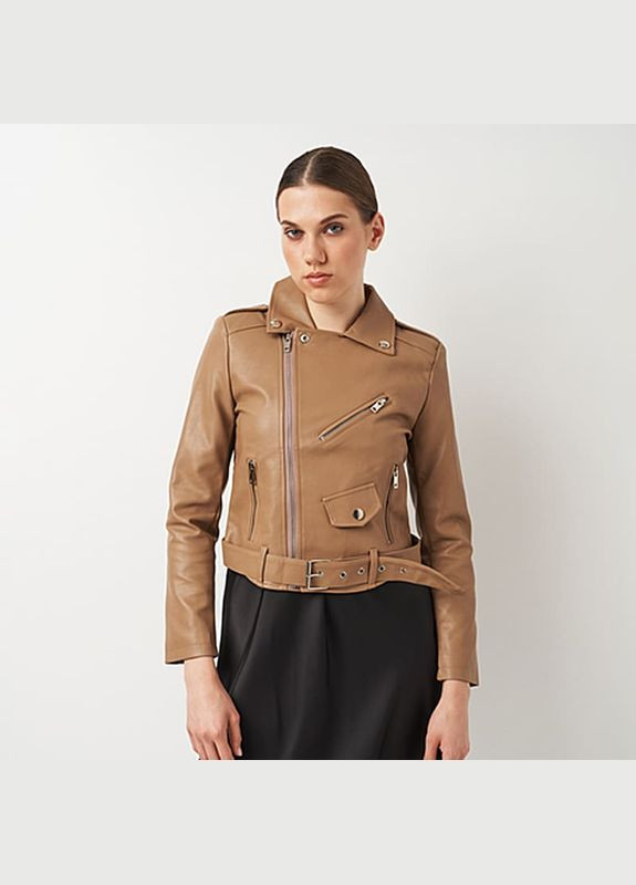 Бежевая демисезонная женская куртка a-sona k16608t. Ricco Grande