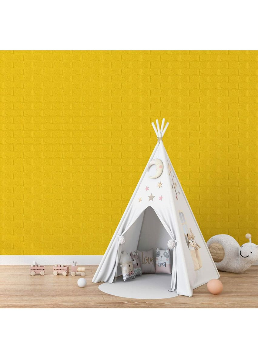 3D панель самоклеящаяся 700х770х7мм кирпич Желтый (010-7) love-shopping Sticker Wall (354662504)