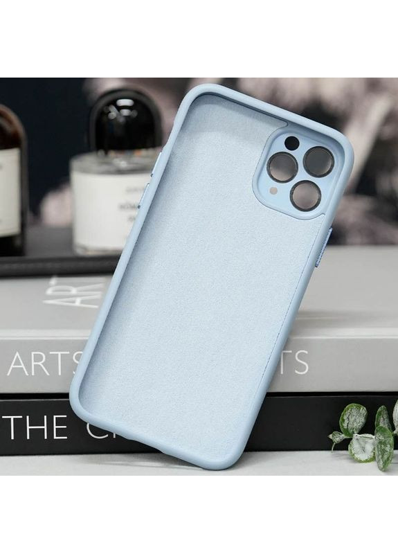 Чехол TPU+Glass Sapphire Midnight с MagSafe для Apple iPhone 13 Pro (6.1") Голубой Epik (372972929)