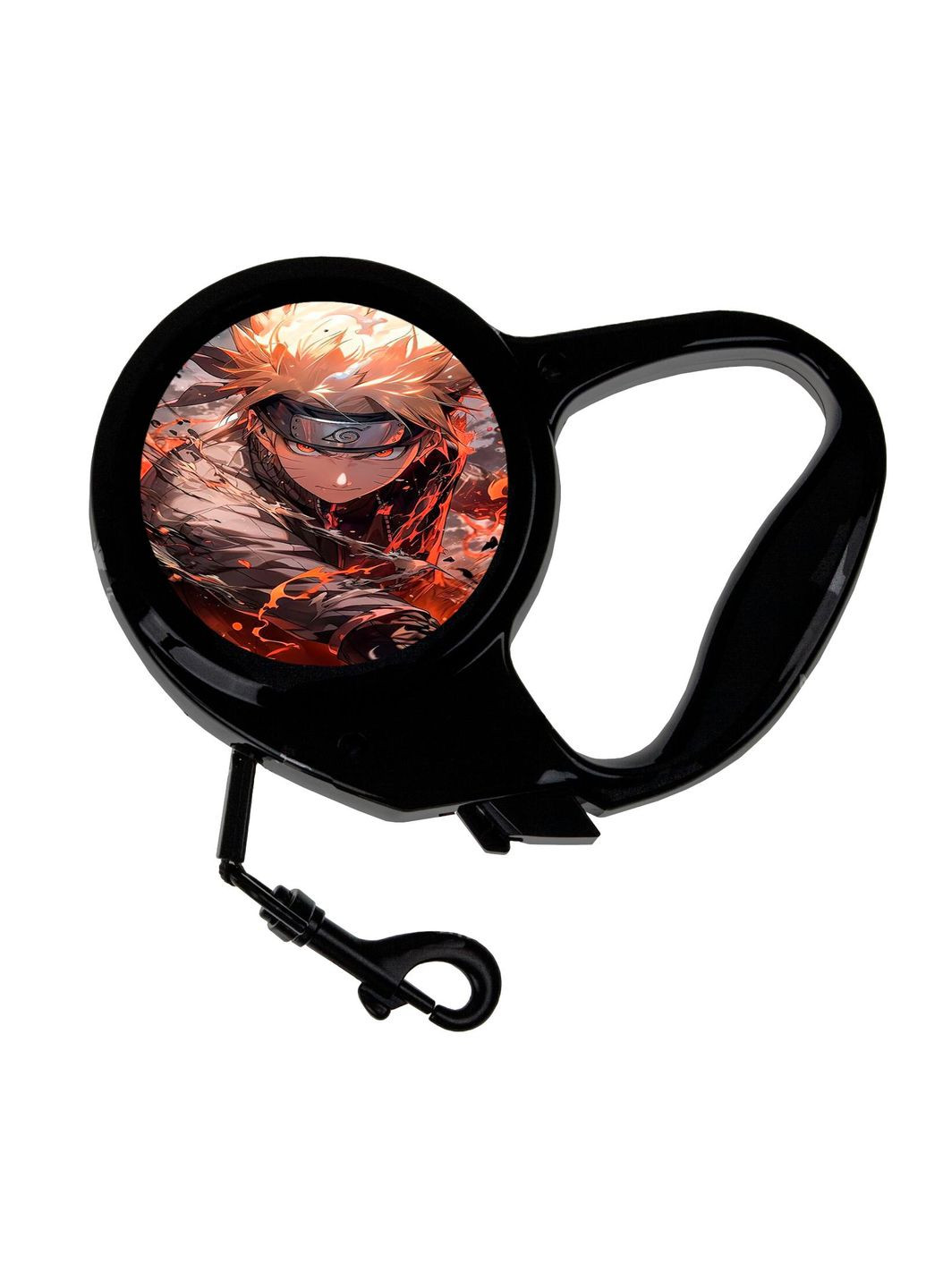 Повідець-рулетка для тварин із принтом Аніме Наруто #0012 3 м чорний No Brand (309156447)