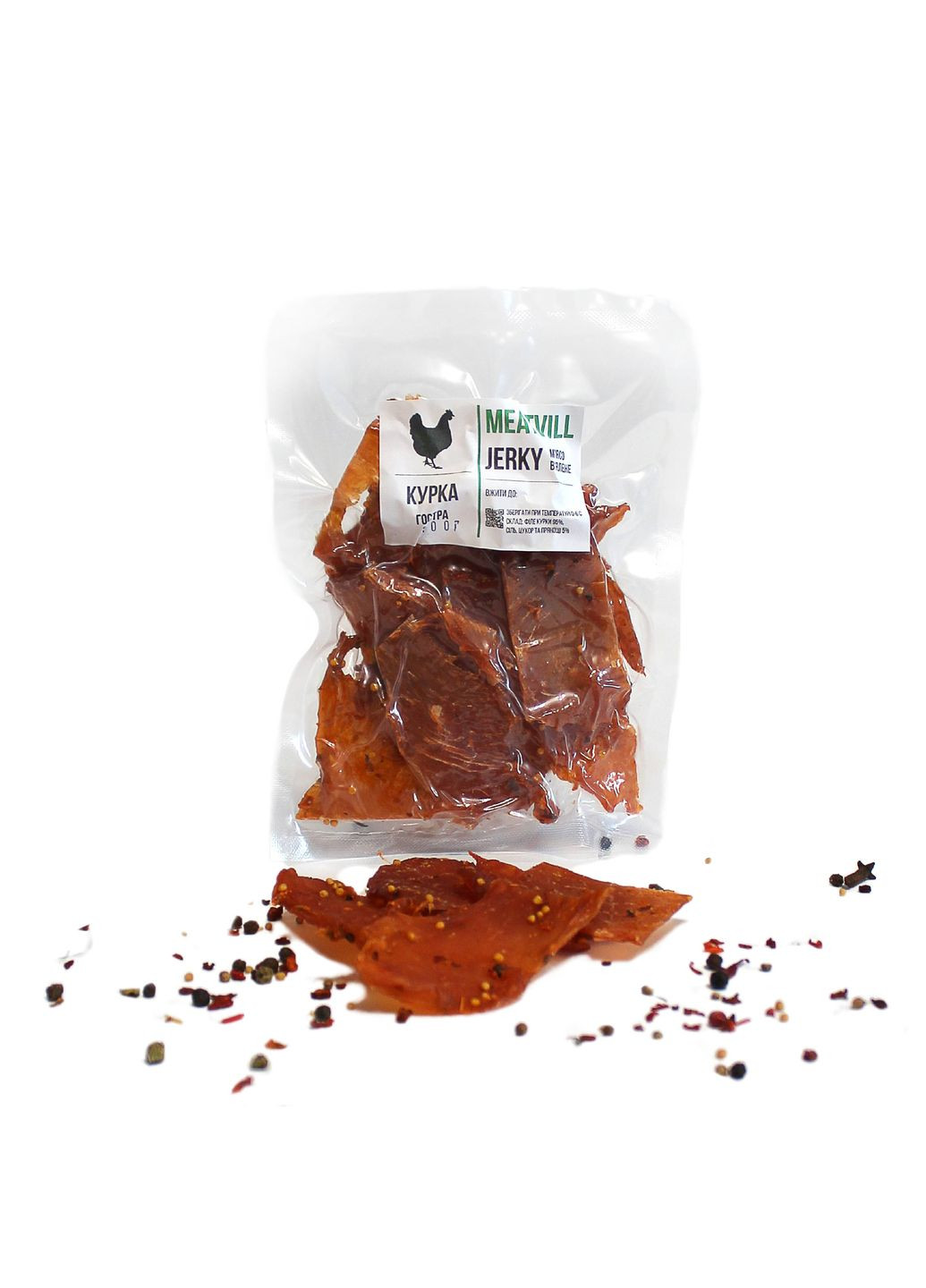 Джерки гострі Курка 100 г (126) Meatvill (352167369)