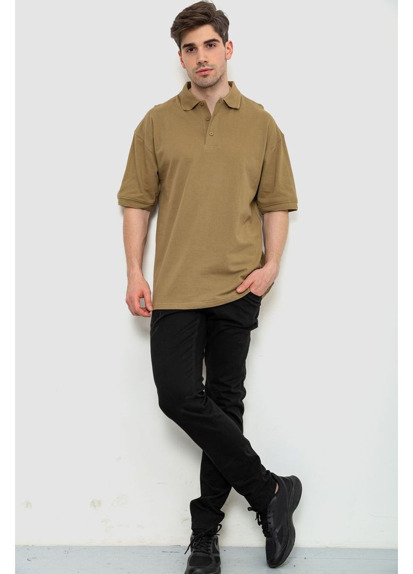 Хакі (оливкова) поло чоловіче однотонне, 244r015 Ager