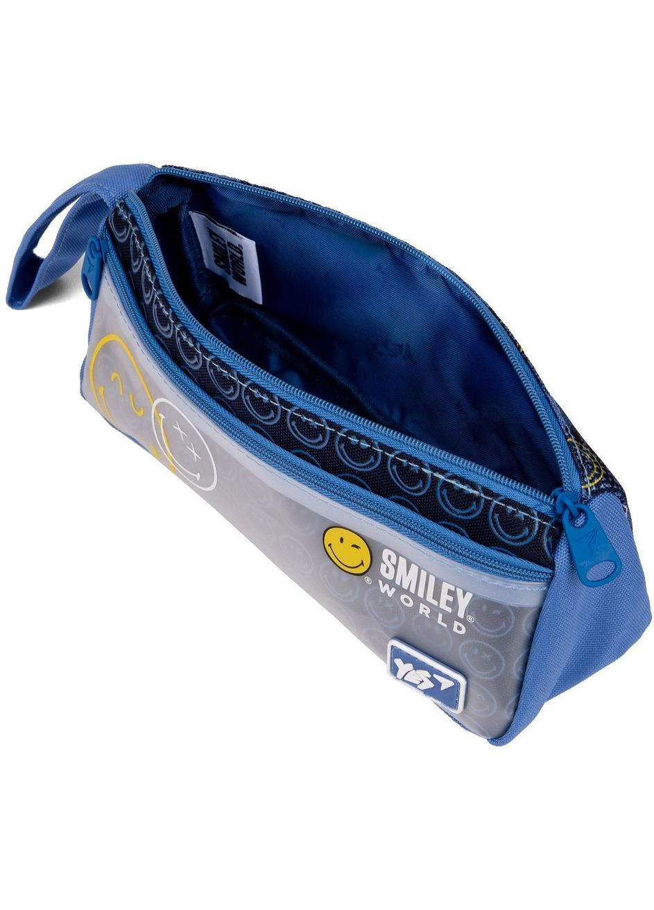 Пенал мягкий PH-27-2 Smiley World, 20,5х5,5х9,5 см, синий () Yes 533542 (337471574)