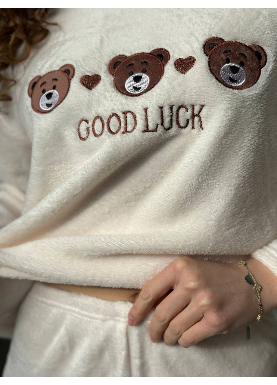 Молочная всесезон нежная плюшевая пижамка Vakko