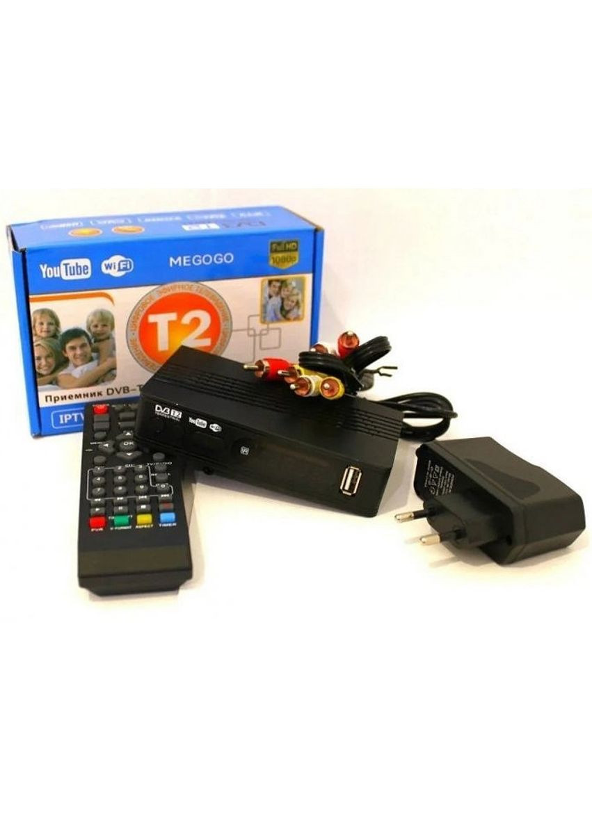 Смарт ТВ-тюнер T2-1 з функціями Wi-Fi IPTV цифровий чорний (2390000006) No Brand (340912477)