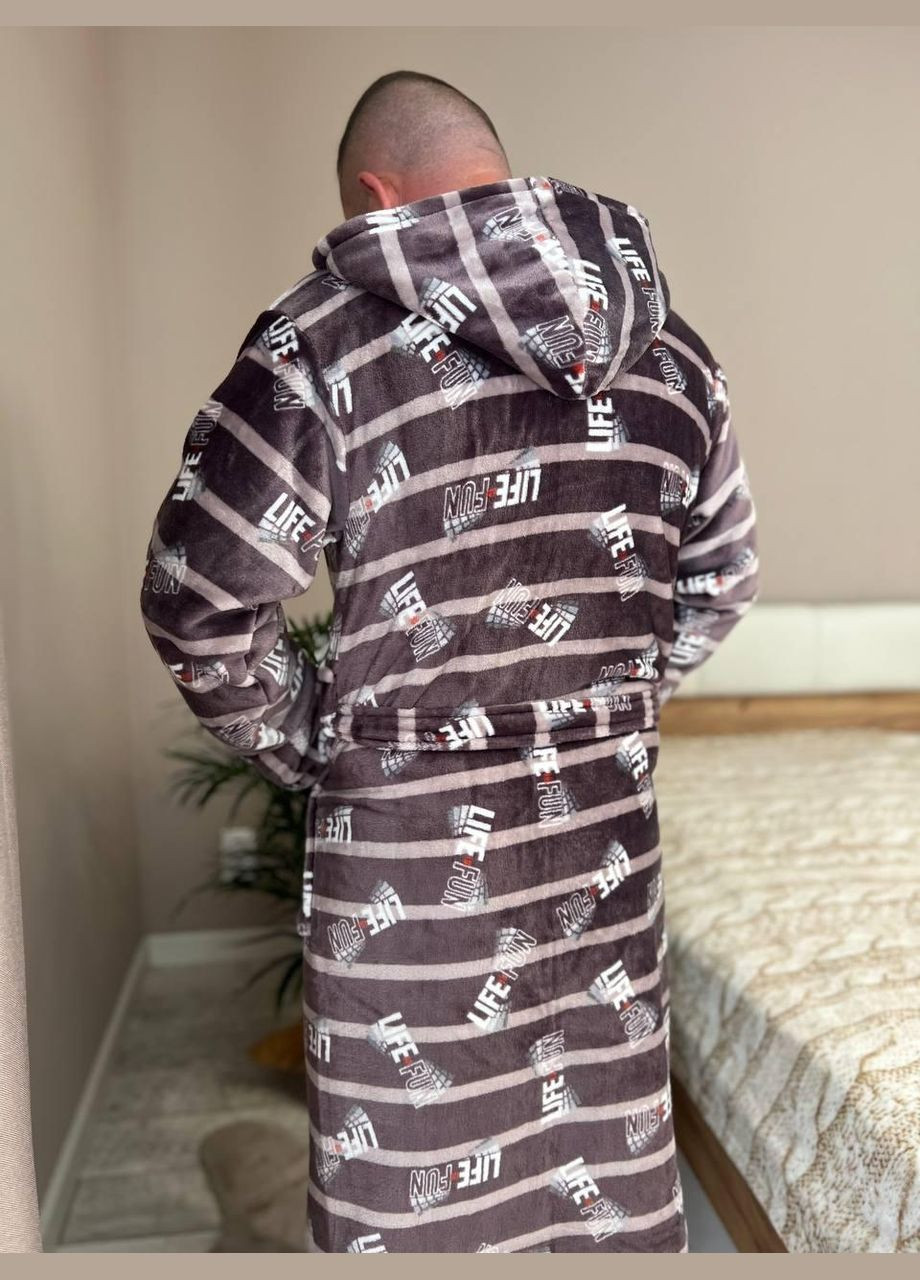 Халат мужской махровый с принтом (П4К-Al-male-halat-009) No Brand (308864344)