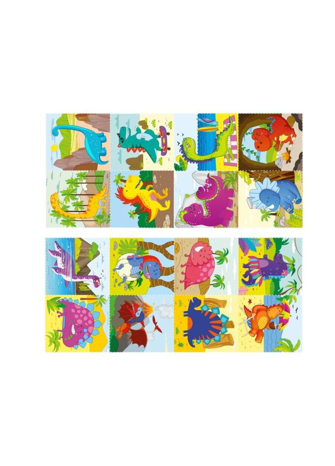 Детская раскраска "Динозавры и динозаврики" РМ-68-02, 16 наклеек Апельсин (334157367)