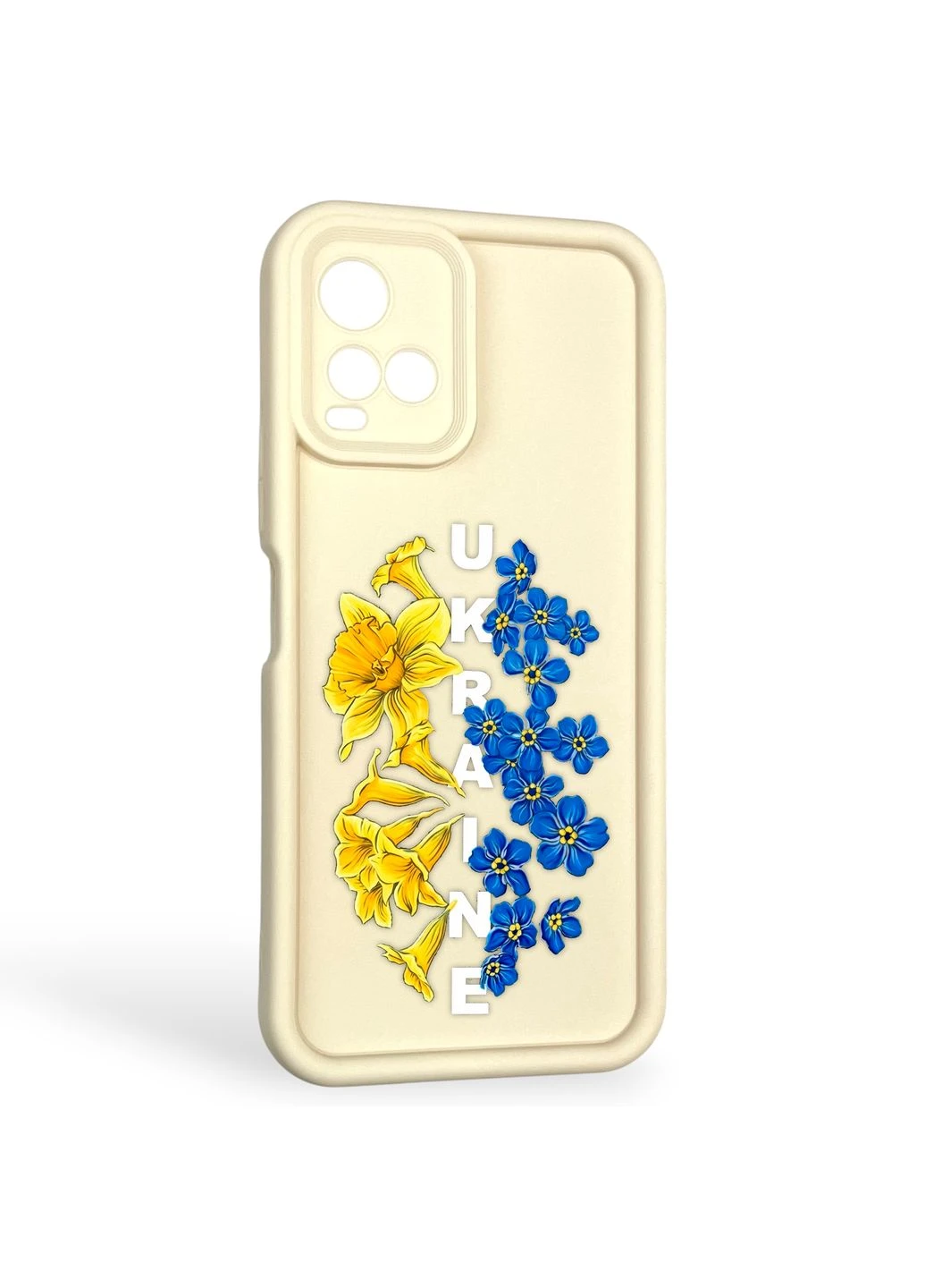 Силіконовий чохол Soft Touch з 3D принтом для Y33s молочний (Повний захист камери) Vivo (373671679)