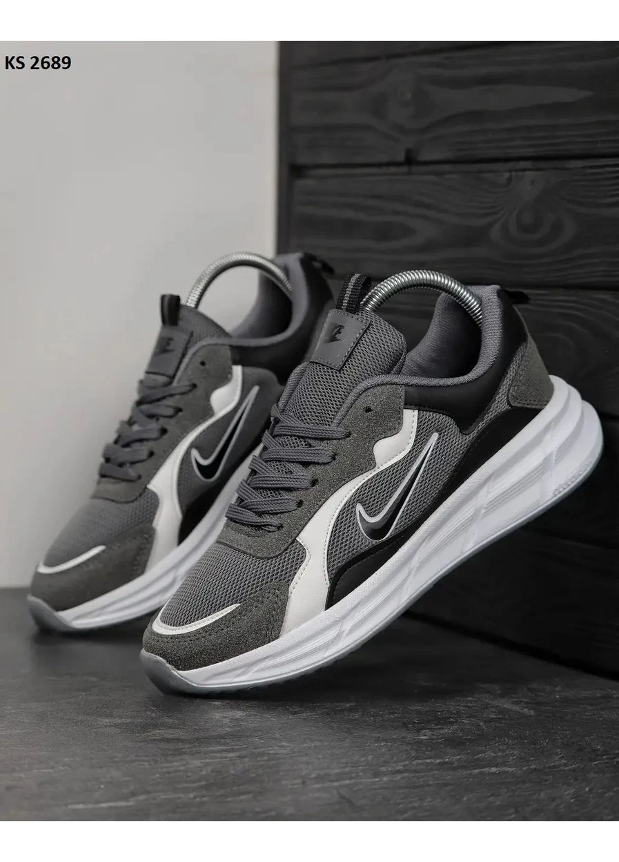 Серые демисезонные кроссовки мужские nike racer gray найк рейсер серые No Brand