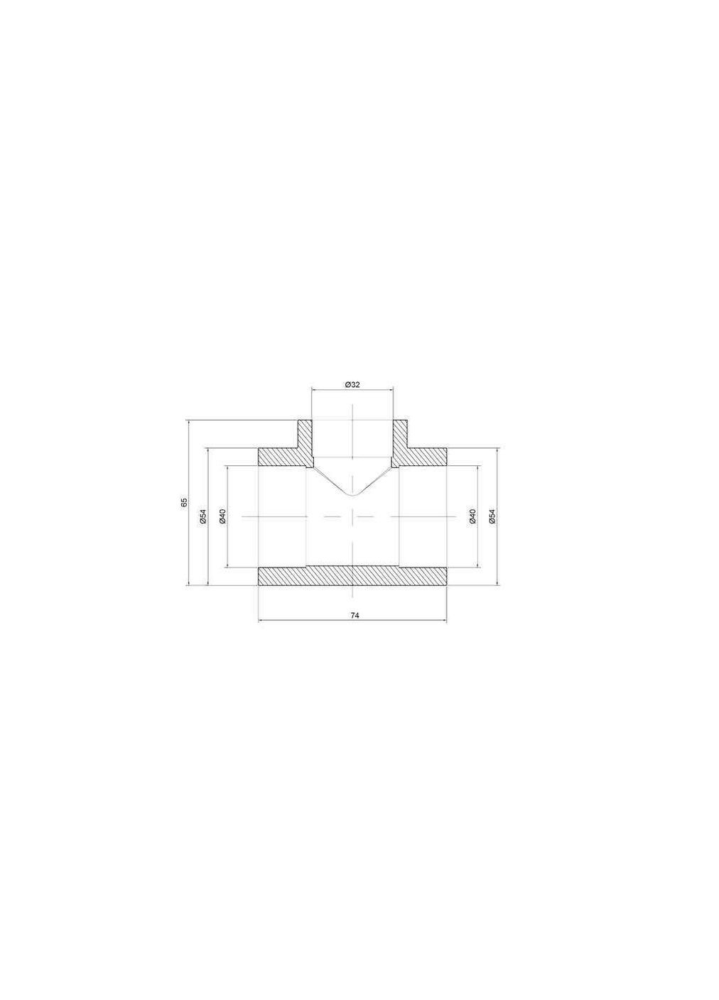 Тройник полипропиленовый 40х32х40 для полипроп. труб (DSC106) Thermo Alliance (365736456)