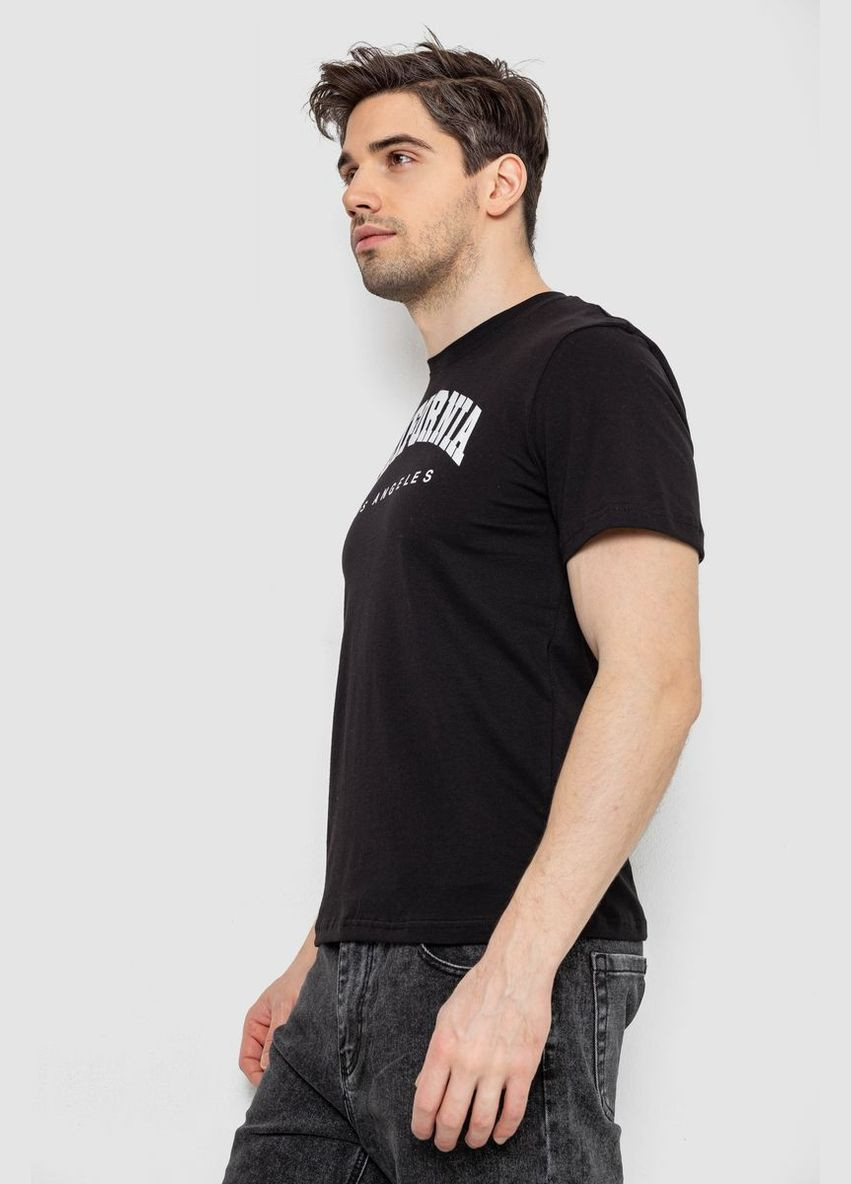 Черная футболка мужская с принтом Ager 241R1908
