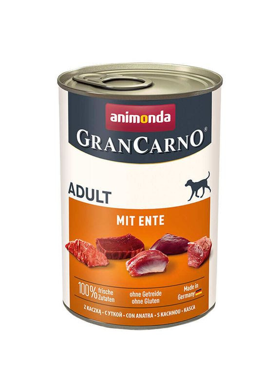 Влажный корм для собак GranCarno Adult Duck 400г, c уткой Animonda (292257292)