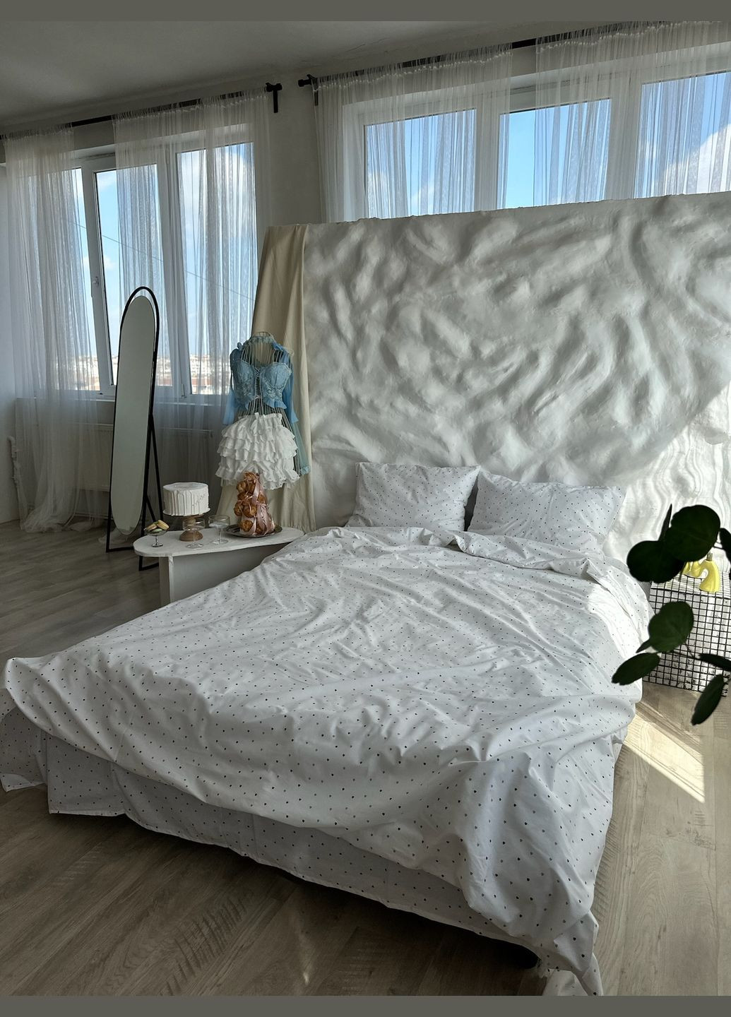 Постельное белье Евро IN.HOME_UA Ранфорс Сердечко (330028006)