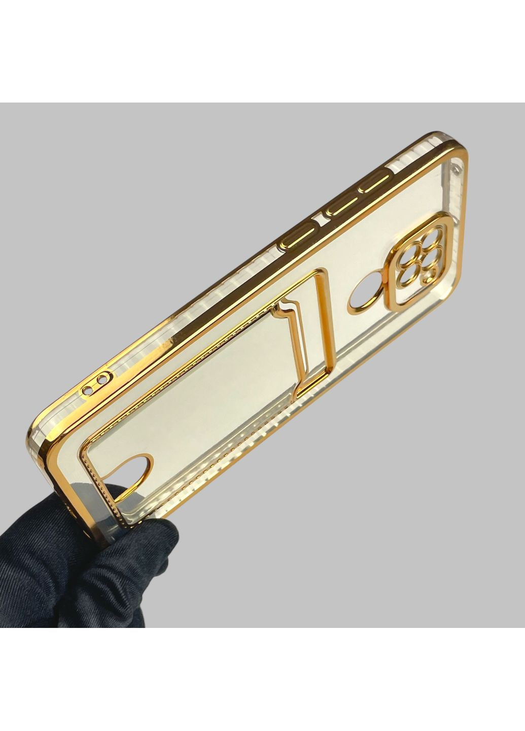 Чехол для Redmi Note 9 с золотой окантовкой с карманом для карт на сяоми редми нот 9 золотой Xiaomi (366019472)