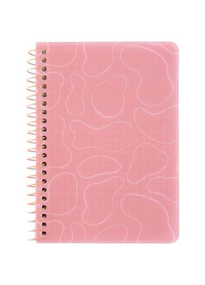 Блокнот на спирали пласт. обл., B6, 80 л., кл., розовый Axent (390026719)